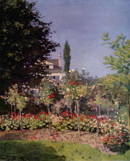 Claude Monet Flowering Garden at Sainte Adresse, Germany oil painting art